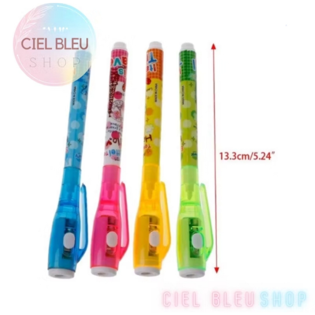 

Set 12 Pcs Invisible Ink Pen Contek Mainan Edukasi Lembaran