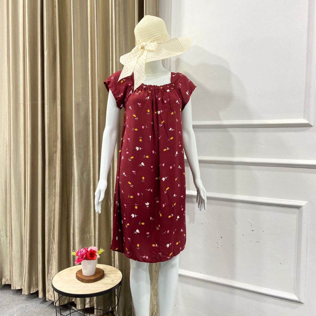 Daster Fuji Daster Kekinian Anak Muda Mamah Muda Rayon Viscose Premium Full Utuh Tidak Sambung Busui