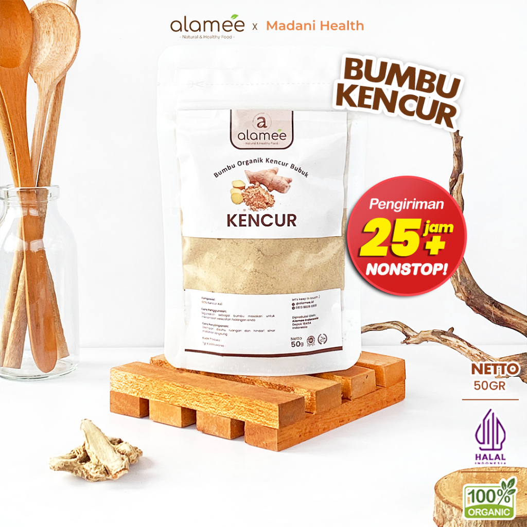 

ALAMEE Kencur Bubuk Bumbu Dapur Organik Murni Asli Tanpa Campuran Seasoning Powder Spice 50g