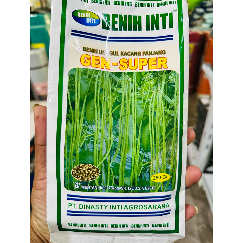 Benih Kacang Panjang GEN SUPER 250 Gr Benih Inti