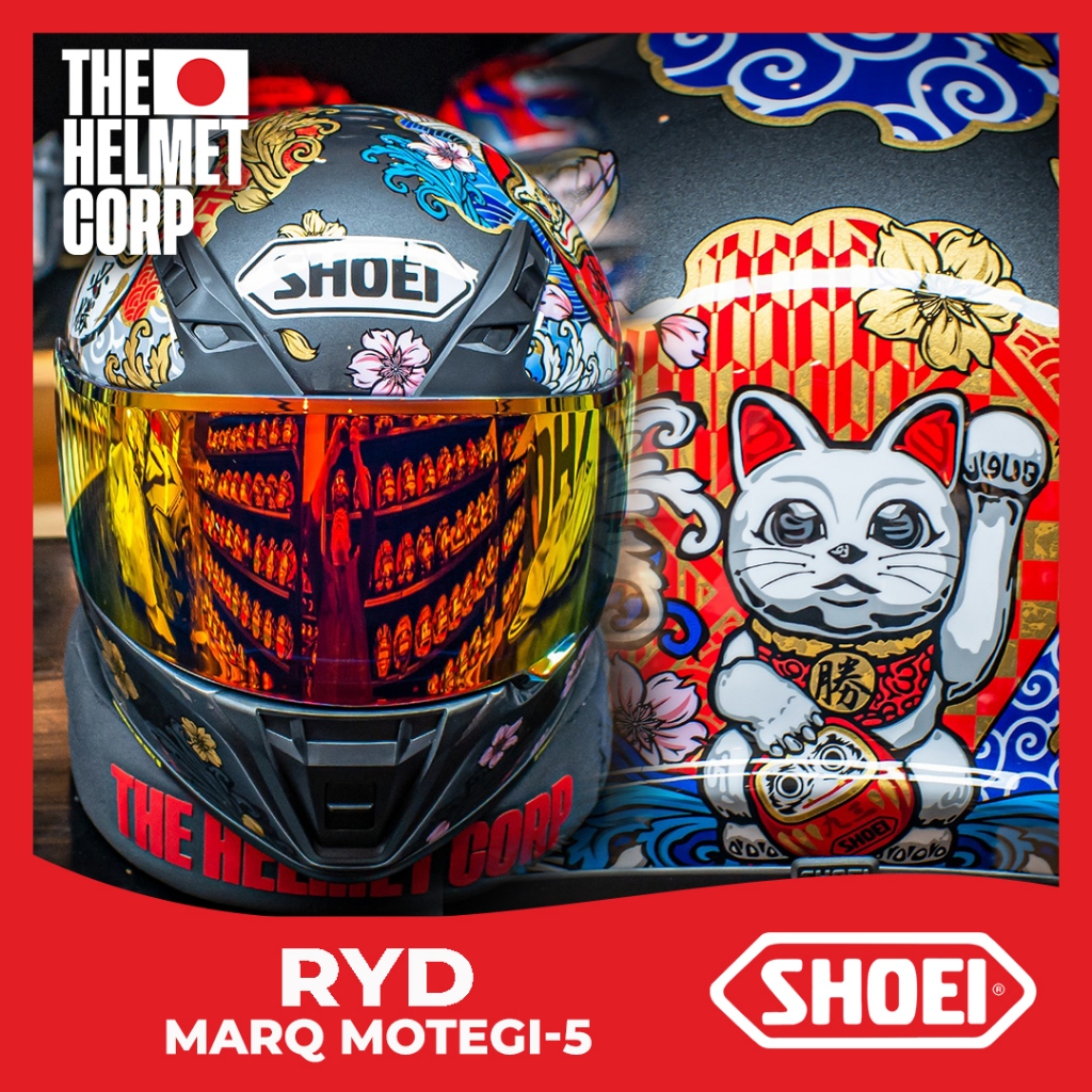 SHOEI RYD MARQUEZ MOTEGI 5 FULL FACE HELMET ORIGINAL SHOEI