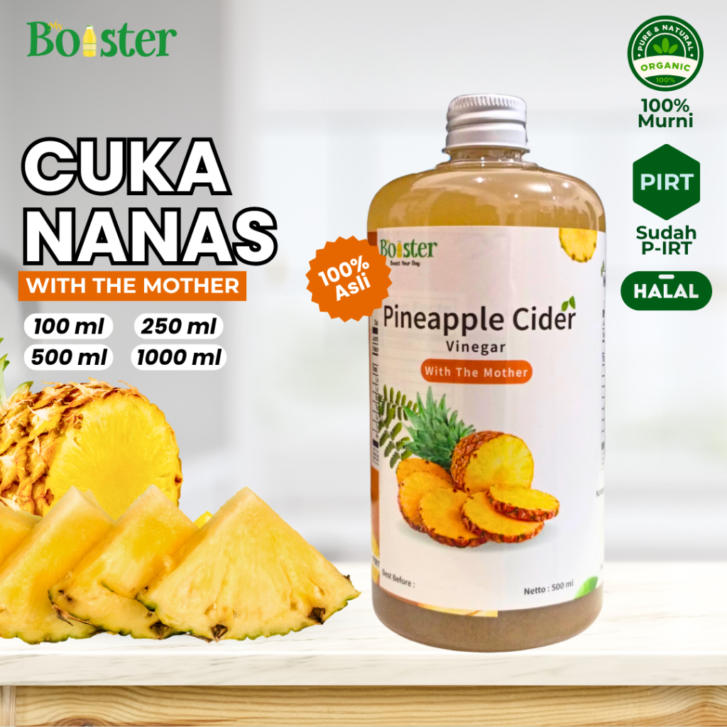 

MYBOOSTER CUKA NANAS ASLI MURNI ORIGINAL PINEAPPLE CIDER VINEGAR WITH MOTHER ATASI DIABETES DETOKS