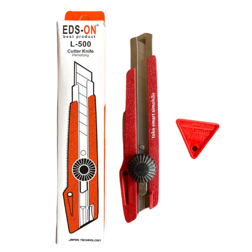 

Cutter Besar / Pemotong Serba Guna / Kater Besar L-500 Merah EDS-ON