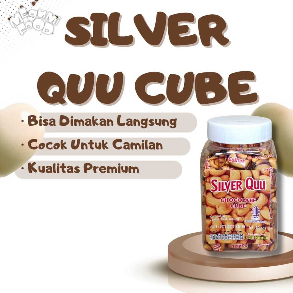 

Coklat Silverquu cube isi 50