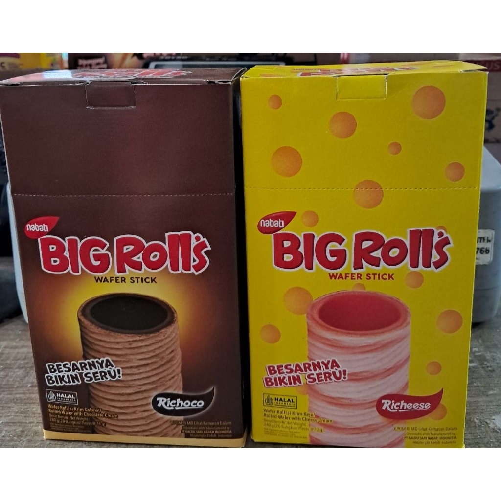 

BiqRolls krim cokelat-BiqRoll krim keju 12g×20bungkus