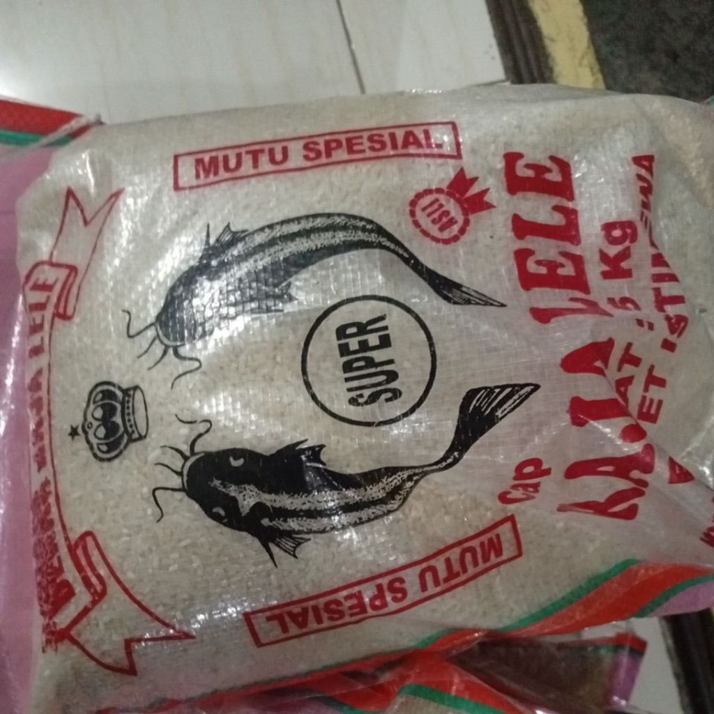 

beras raja lele 5kg kemasan plastik