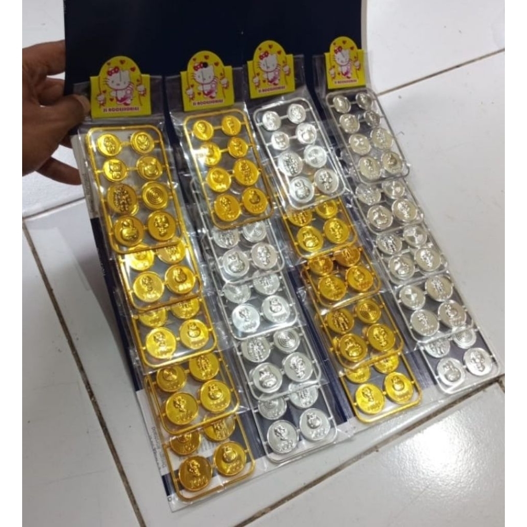 Mainan Anak Uang Koinan Emas & Perak isi 20 PCS