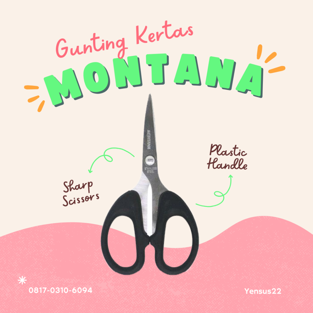

Gunting Kertas Kecil / Gunting Stainless / Scissors STI-145 Montana