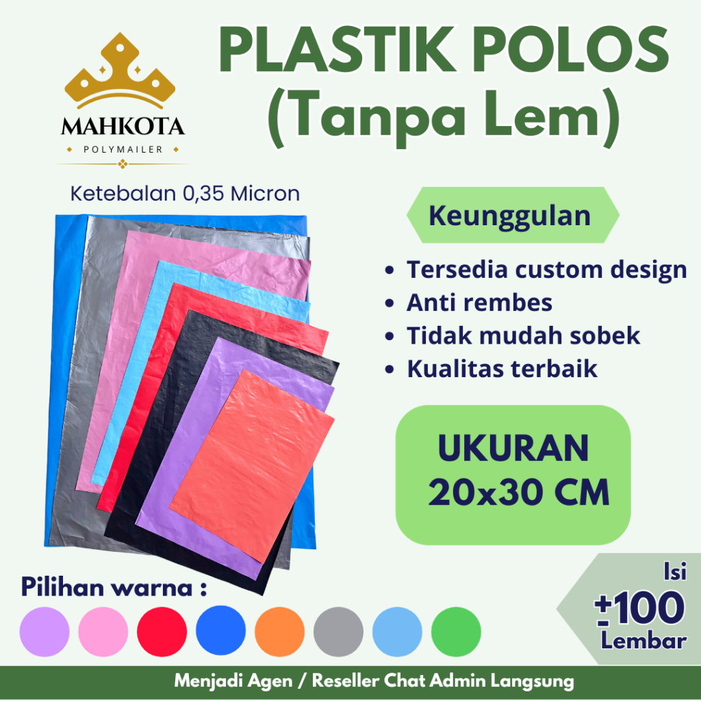 

Kantong plastik tanpa plong polos 20x30/ plastik packing / plastik olshop / plastik tanpa plong