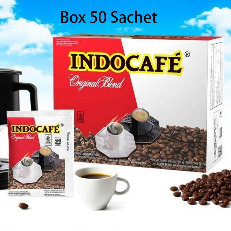 

INDOCAFE Original Blend 50 sachet 2 gr - Box kopi bubuk tanpa ampas