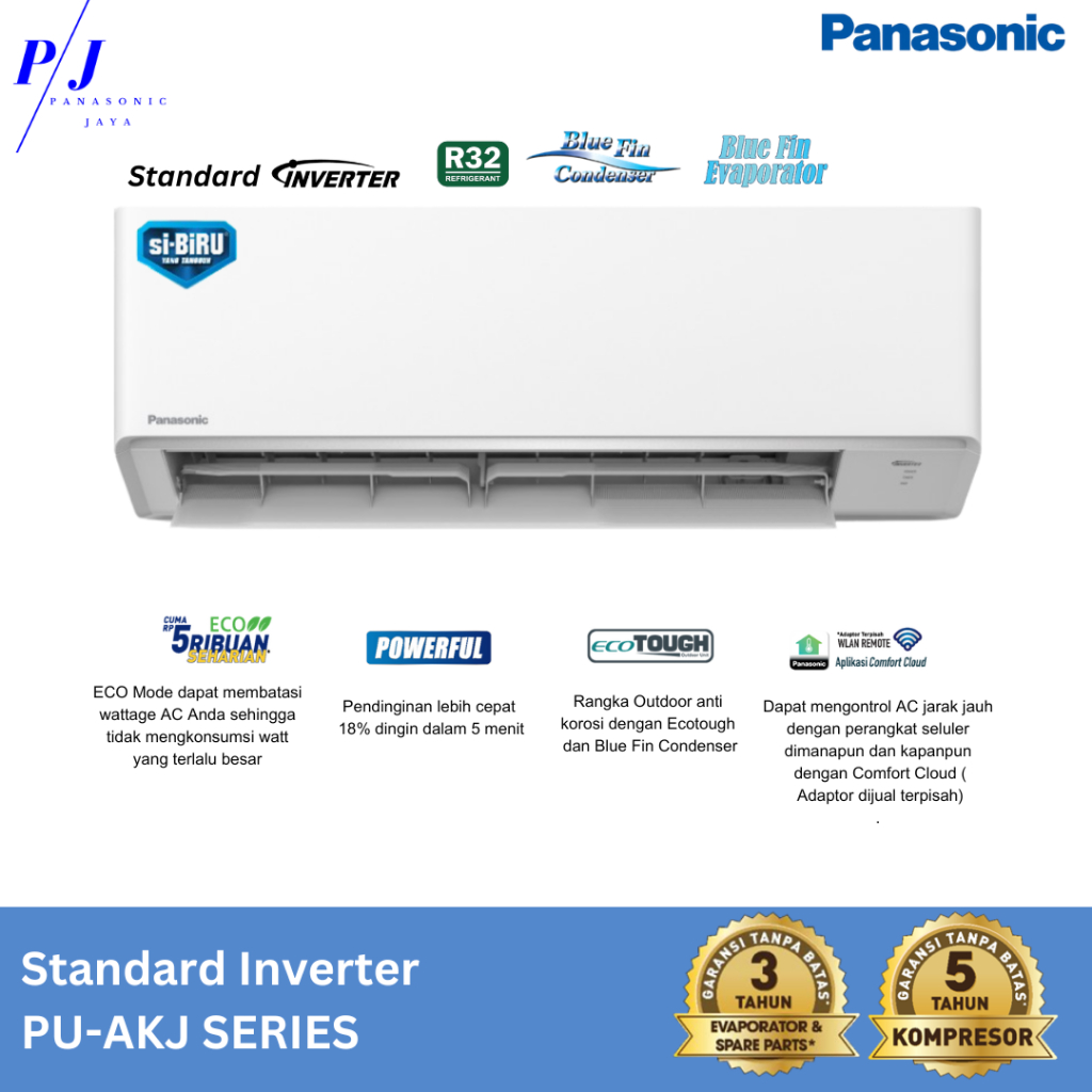 AC Panasonic Inverter 0,5PK PU5AKJ (Unit Only)