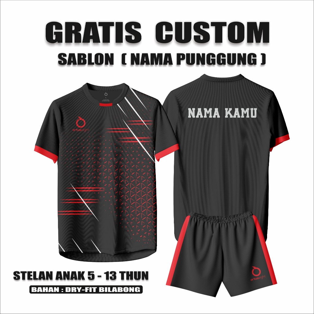 [ Free sablon nama ] Baju Bola Anak-Anak/ Kaos Futsal Anak Laki Laki Perempuan Terbaru/ Baju Futsal 
