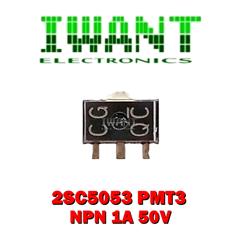 TRANSISTOR 2SC5053 PMT3 SMD CODE CG C5053 NPN 1A 50V MEDIUM POWER TRANSISTOR 2 SC5053 CODE MARKING C