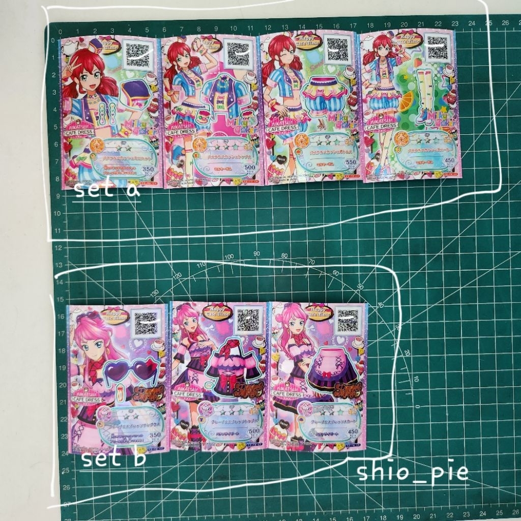 kartu original japan Aikatsu friends card CP campaign  pop sexy Aikatsu cafe dress coord set Milky j