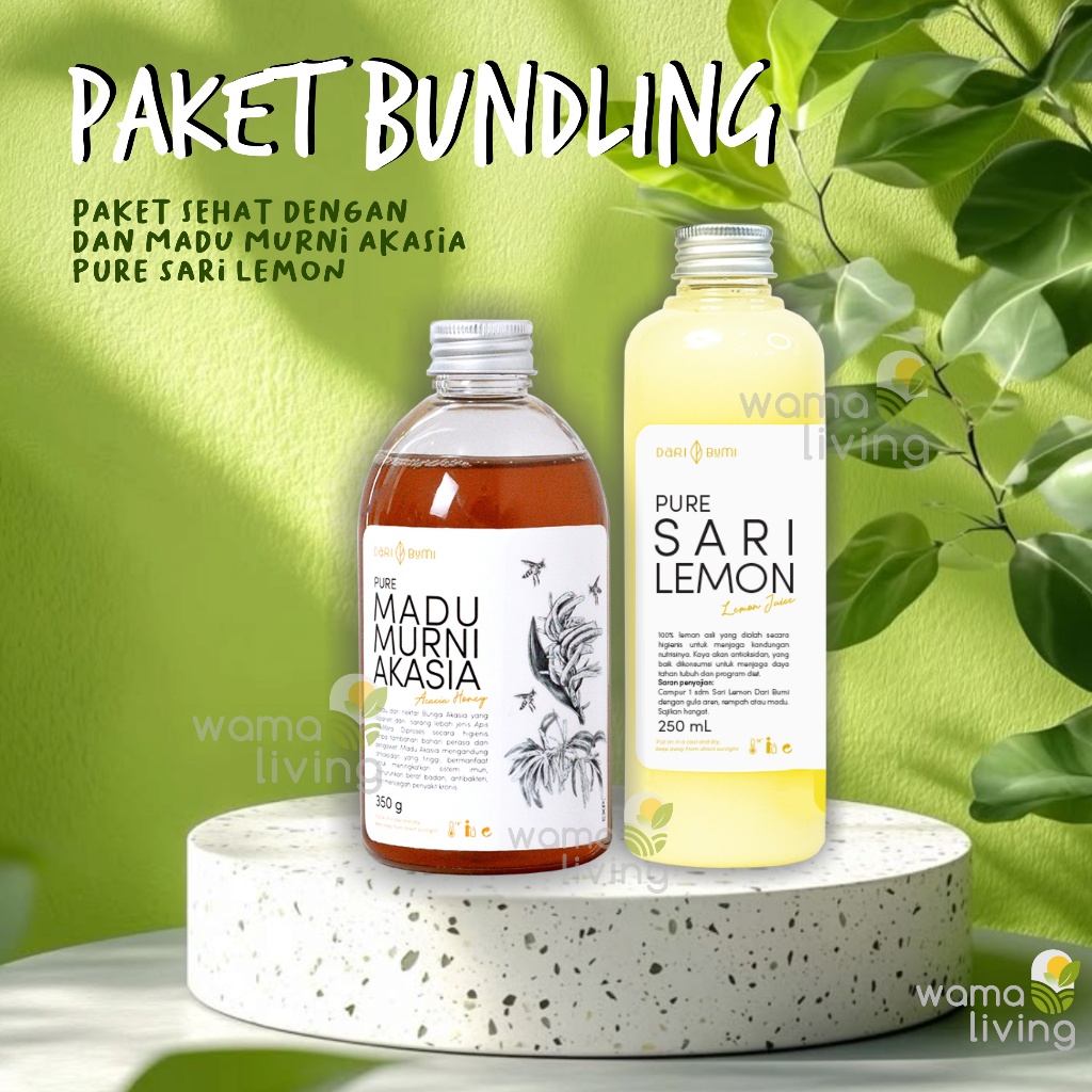 

Dari Bumi Paket Diet Sehat Detox Alami Sari Lemon 250 ml Premium dan Madu Murni Akasia 350 gr