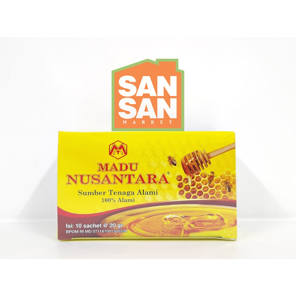 

Madu Nusantara Super Sachet Box isi 10 Madu Murni 100% Asli Dengan Royal Jelly & Bee Pollen