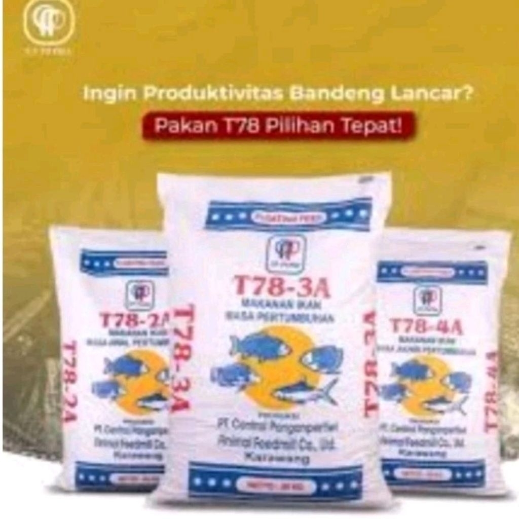PELET IKAN T78-2A PAKAN IKAN BANDENG NILA MUJAIR HARGA PER KG
