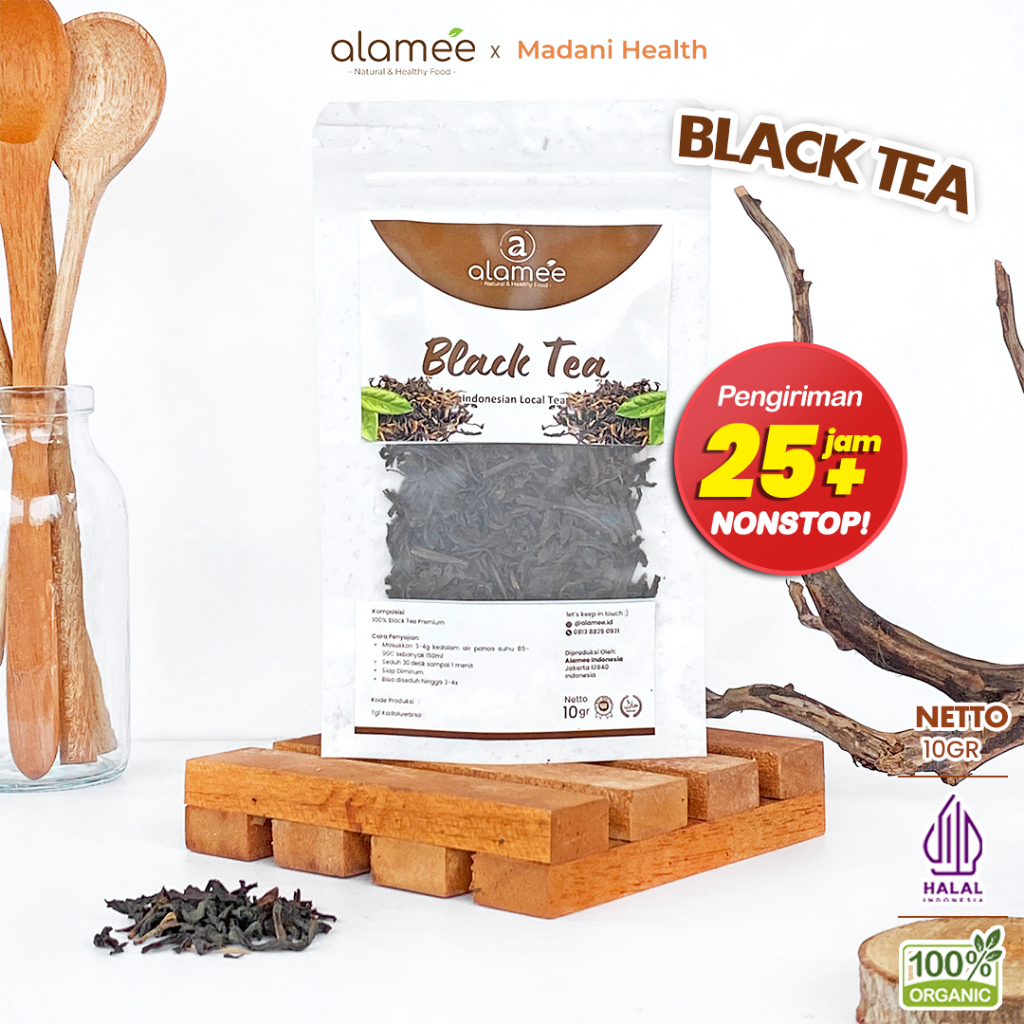 

ALAMEE Teh Black Tea Organic Kering Organik Blacktea Minuman Herbal Siap Seduh Minum 10gr