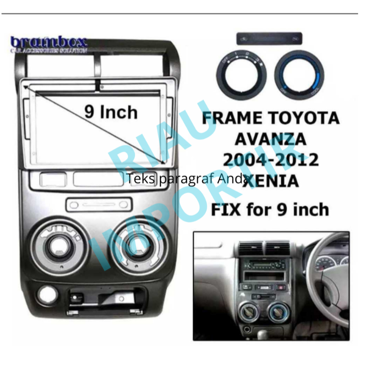 (RIAU IMP) FRAME TV HEAD UNIT AVANZA / XENIA 9INCI 2004-2011