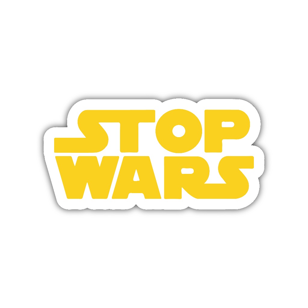 

ZV055 sticker stop wars karakter kartun anime aesthetic, stiker vinyl satuan