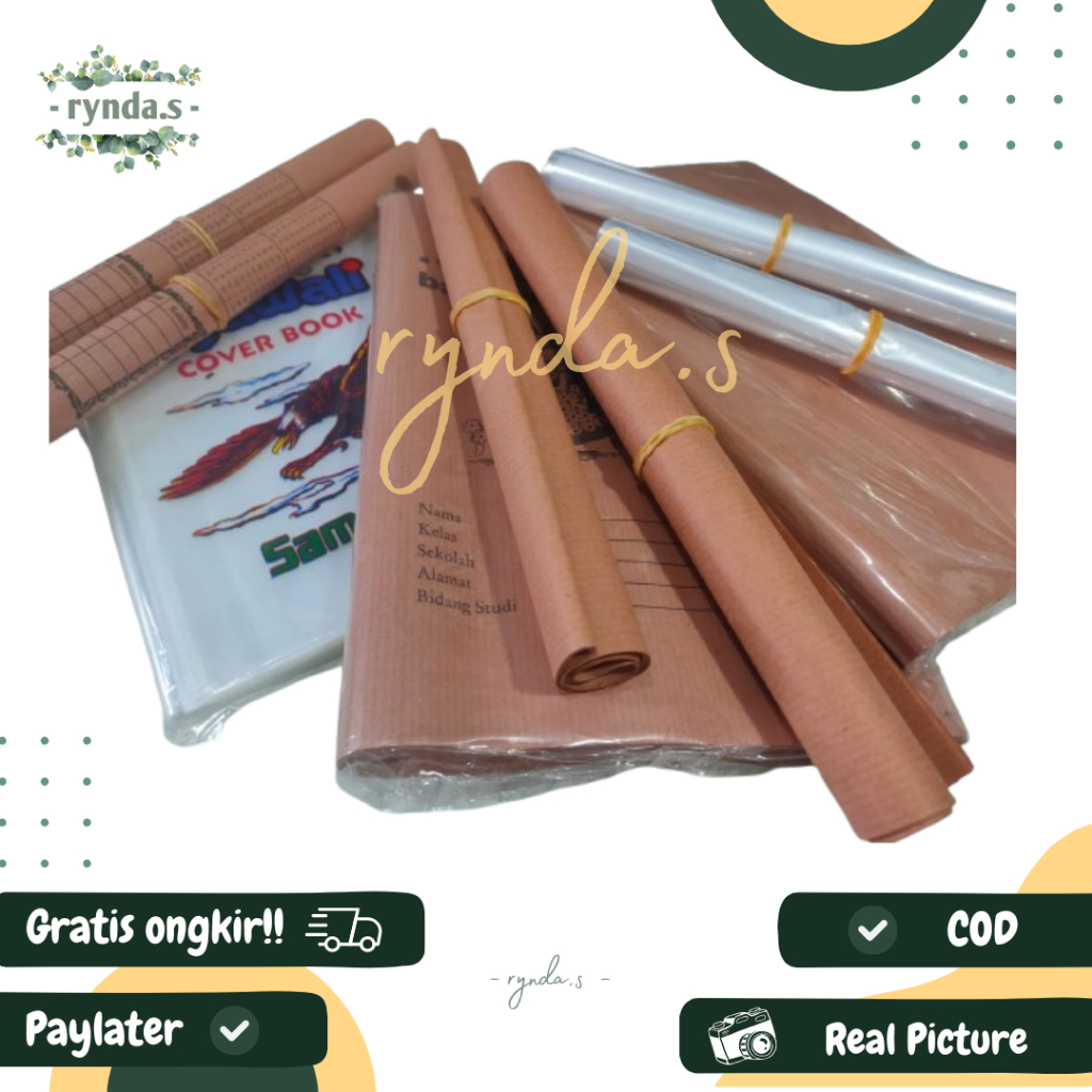 

Sampul Buku Kwarto/Biasa Sampul Plastik Buku Tulis / Sampul Kertas Coklat Jual Per 10 Lembar