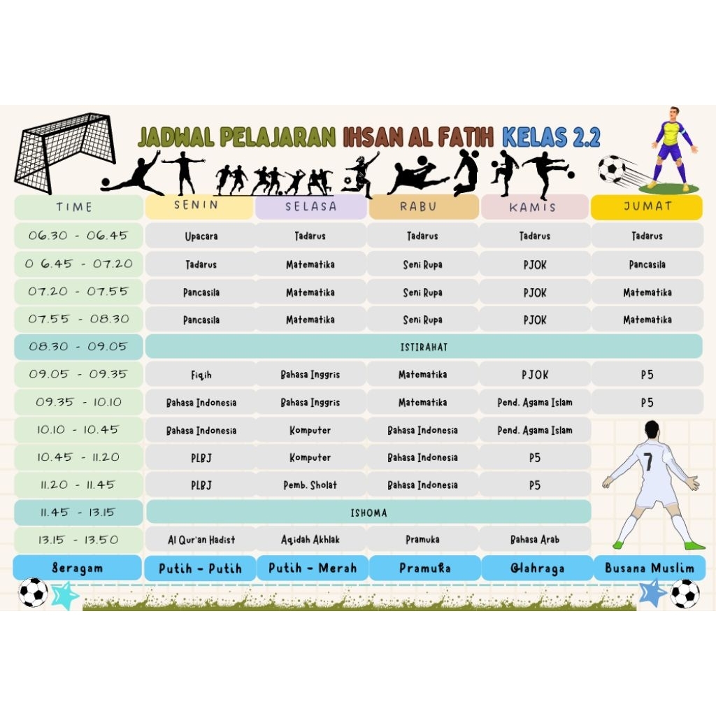 

stiker jadwal pelajaran