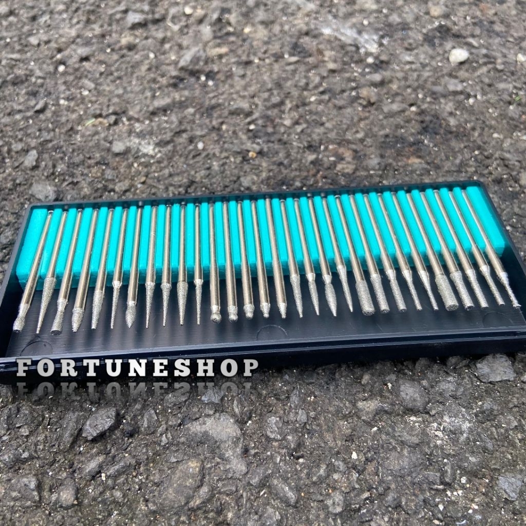 Mata Bor Intan 3 Mm Mata Bor Ukir Set 30 Pcs