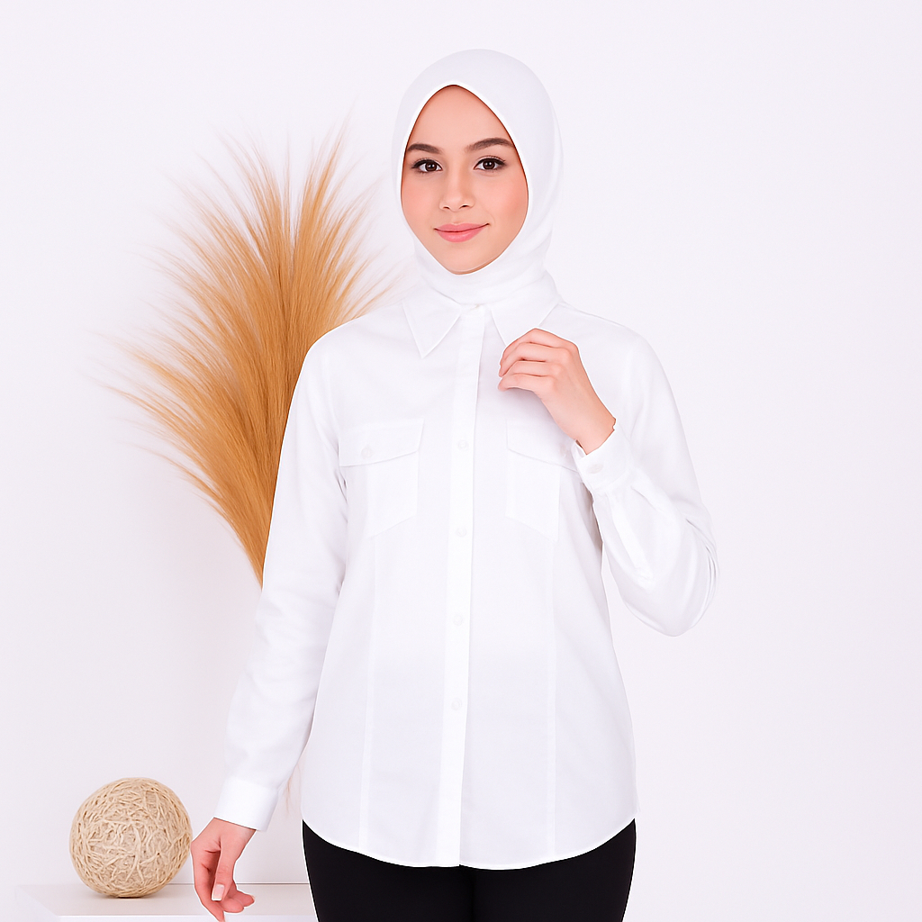 Kemeja JSA Polos Wanita Dewasa