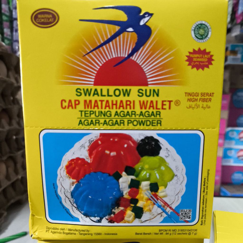 

Agar agar swallow sun per nox isi 12 bgks