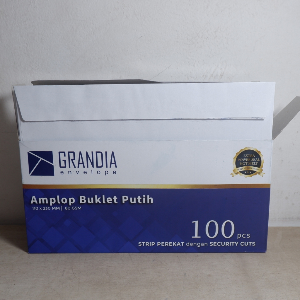

Nerrd Amplop Putih Grandia Panjang Murah Ukuran 110 x 230 mm Isi 100 Lembar