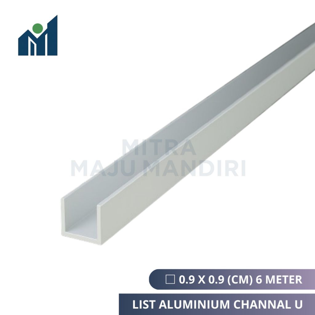 List Aluminium U Tali Air 0.9 Cm Panjang 6 Meter