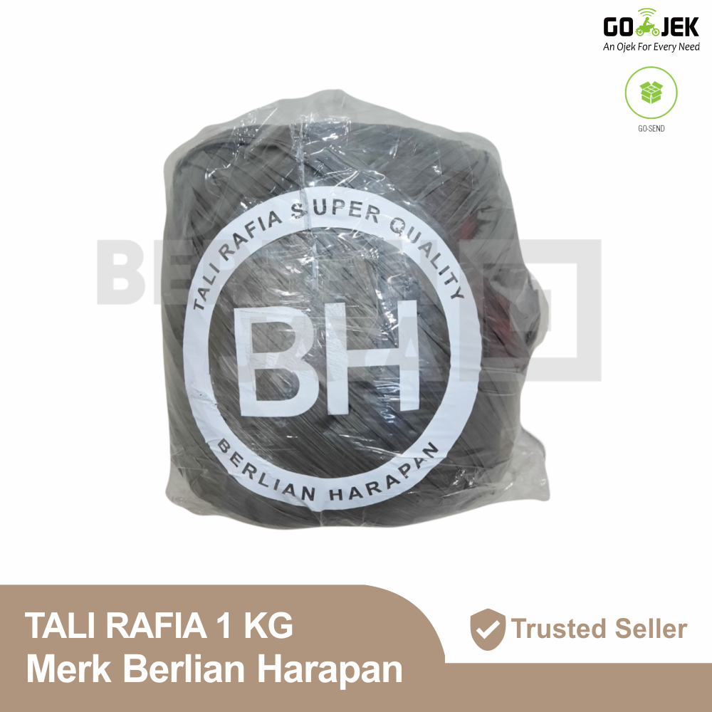 

Tali Rafia 1 kg Warna Hitam Merk BH (Berlian Harapan)