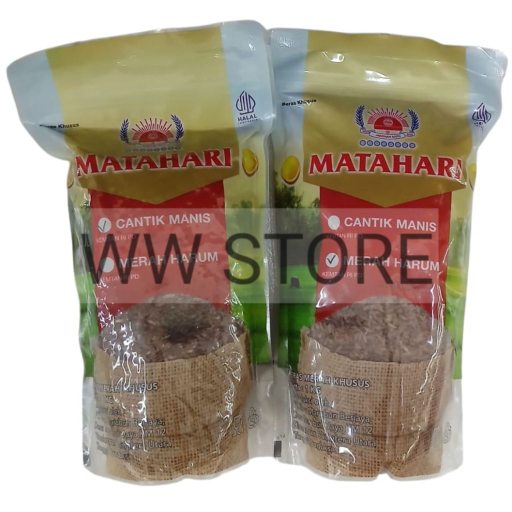 

Beras merah khusus halal MUI CANTIK MANIS / MERAH HARUM MATAHARI 1kg