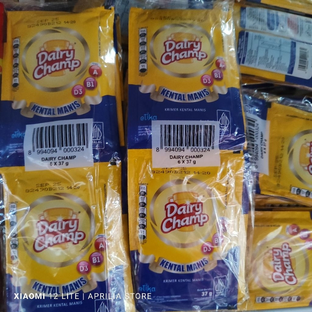 

6 Sachet Susu Kental Manis Dairy Champ Renceng