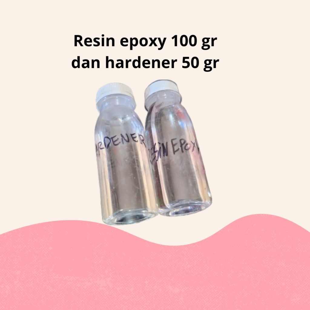 

Resin epoxy 100 gr dan hardener 50 gr