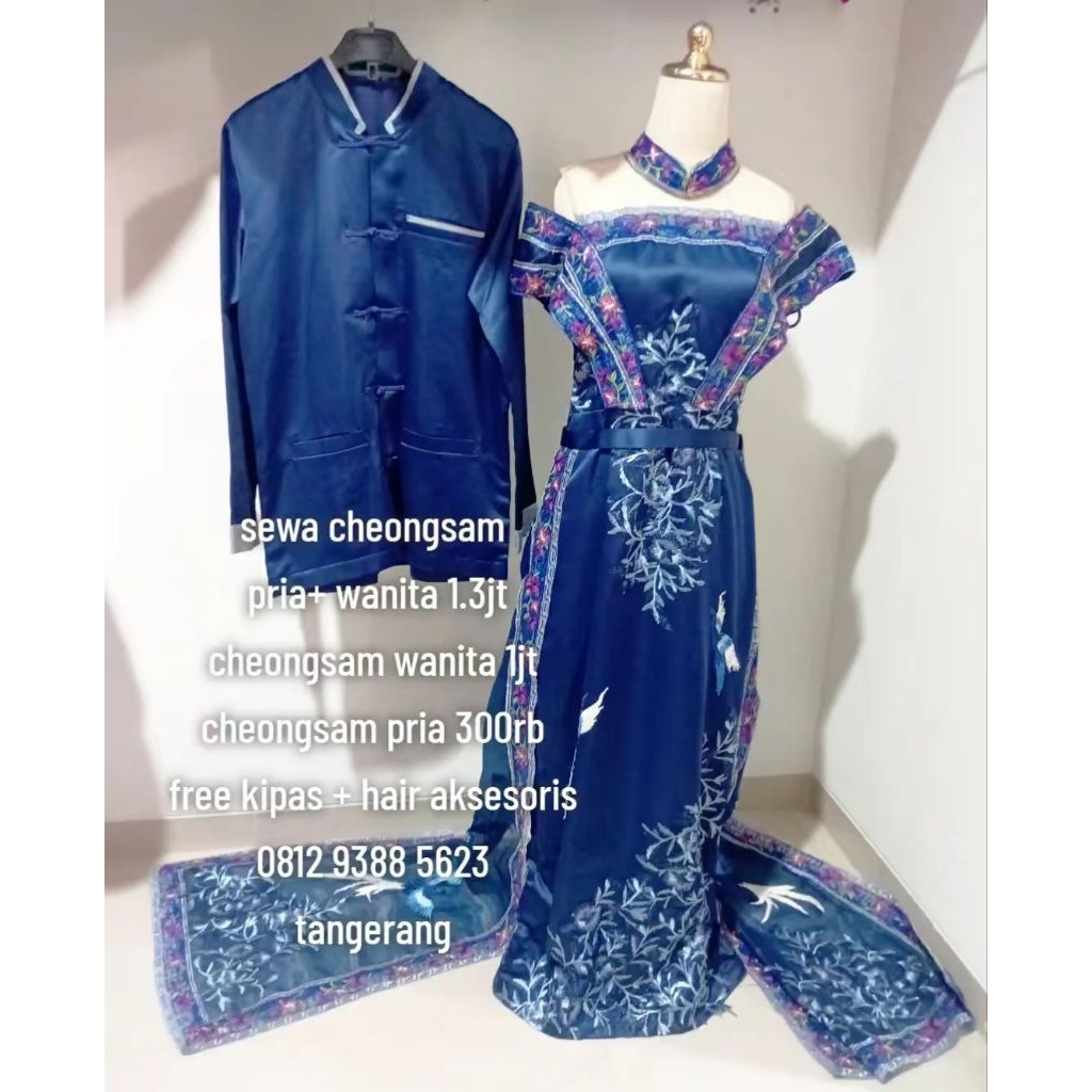 sewa cheongsam sangjit wanita + cheongsam pria murah - sewa cheongsam couple