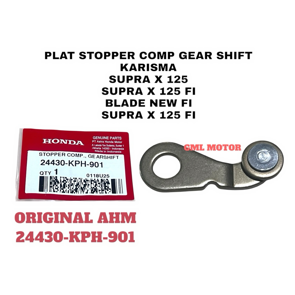 PLAT STOPPER COMP GEAR SHIFT KARISMA SUPRA X 125 KARBU & FI BLADE NEW FI SUPRA X 125 HELM IN ORIGINA