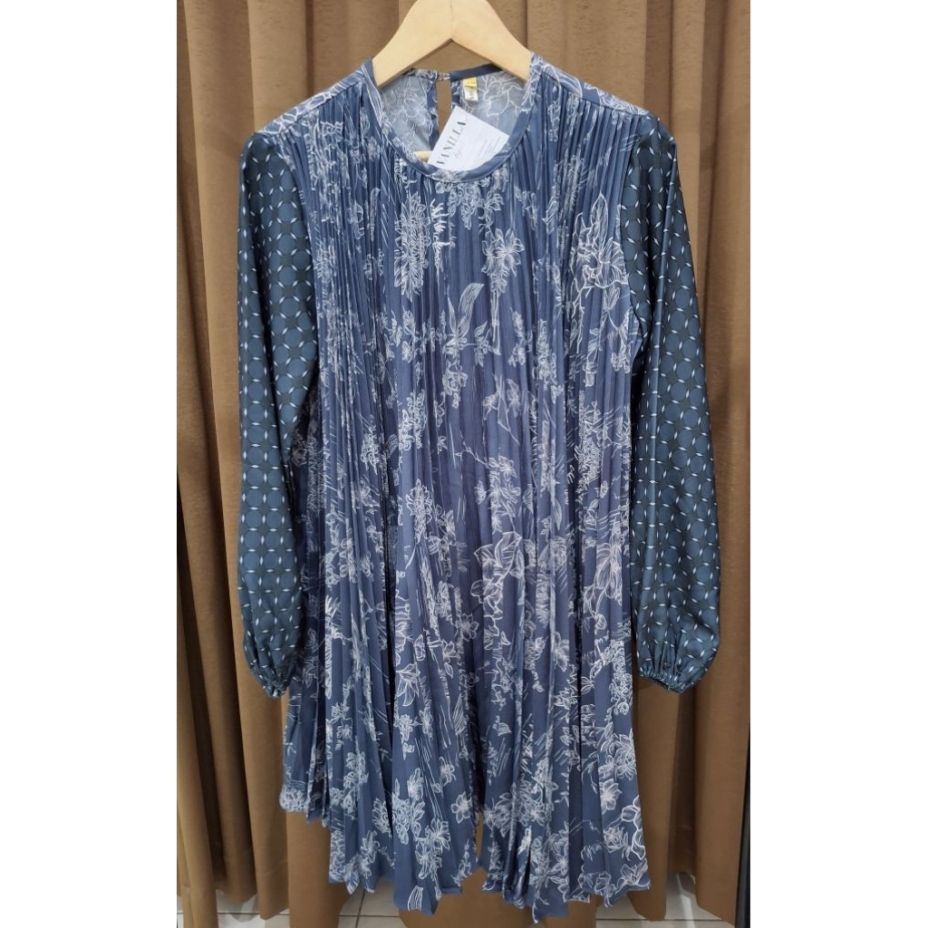 Tudejul Vanilla Hijab Tunic Plisket