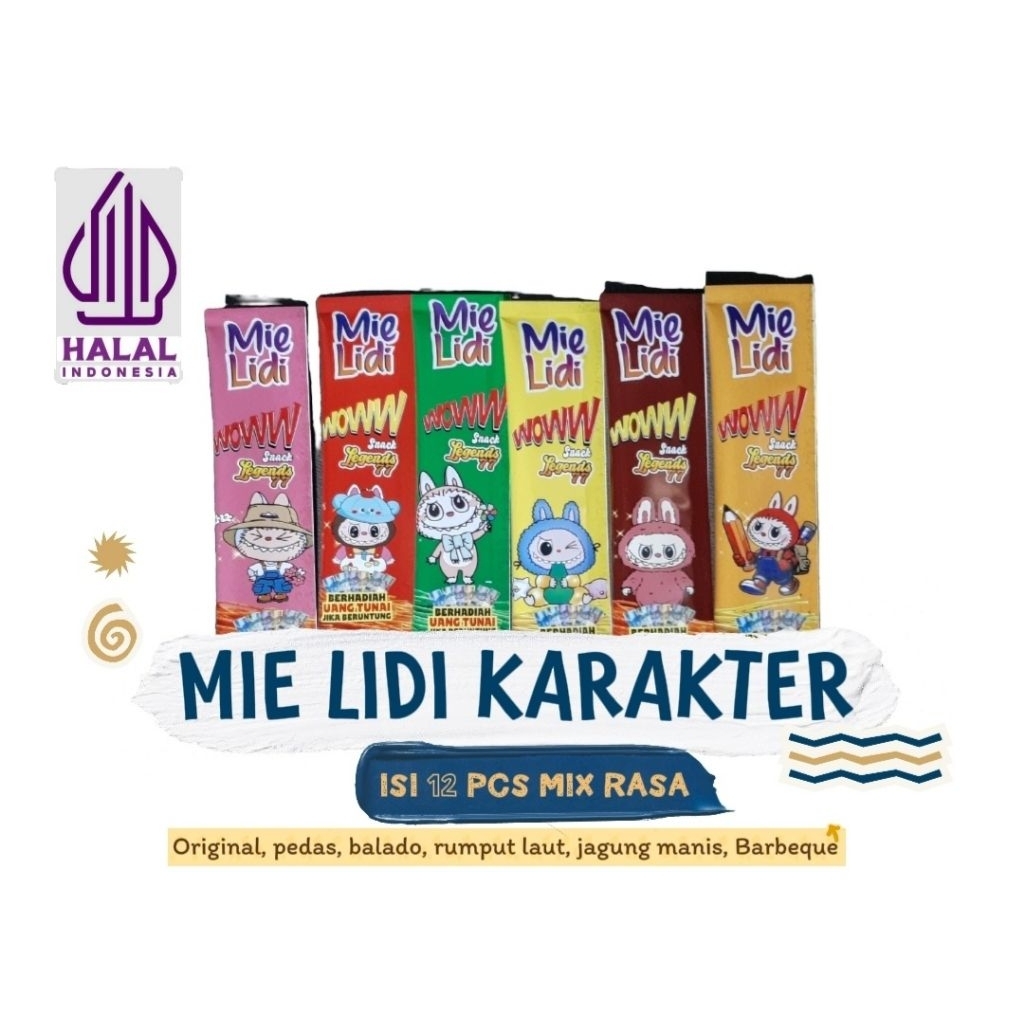 

MIE LIDI KARAKTER ECER 1000 ISI 12PCS