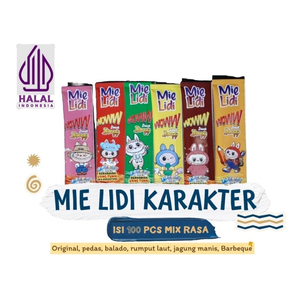 

MIE LIDI KARAKTER ECER 1000 ISI 100pcs