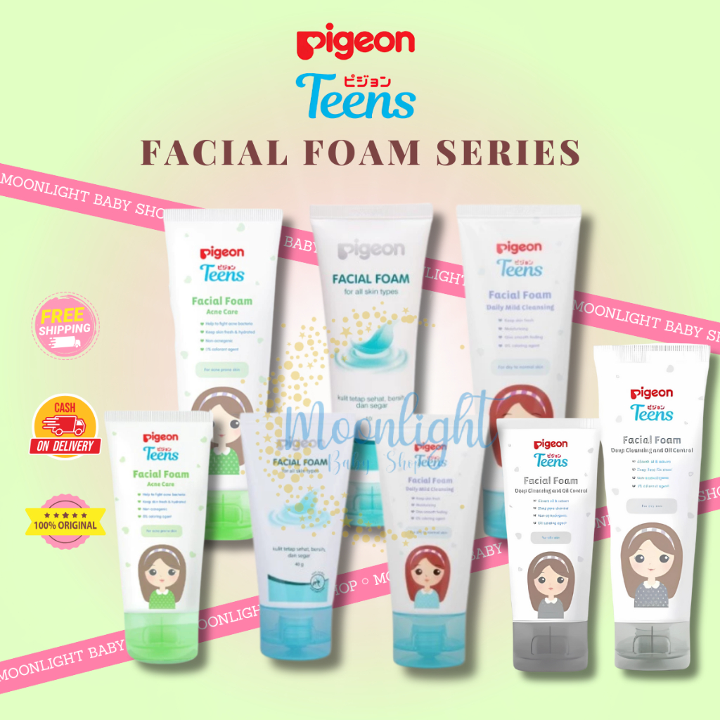 Pigeon Teens Facial Foam 100ml | Sabun Cuci Muka Anti Jerawat All Skin 40ml