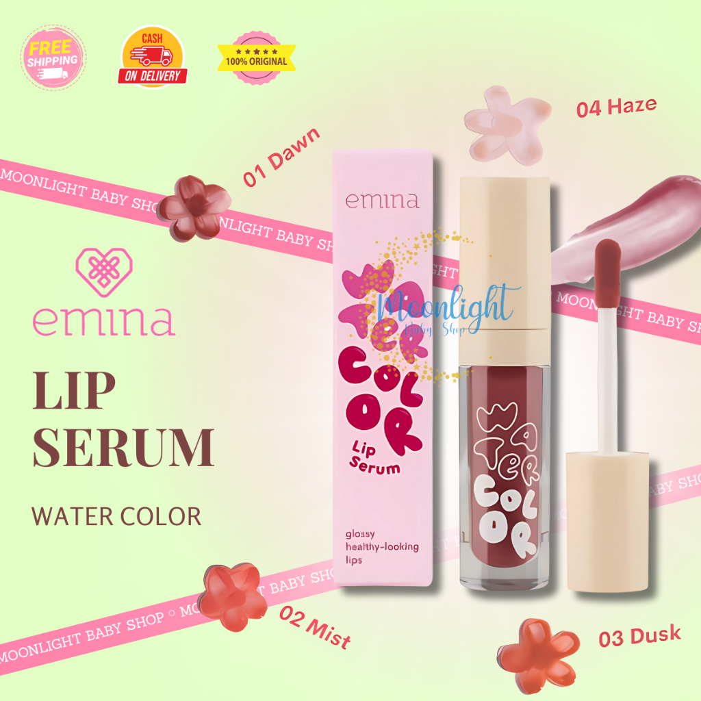 Emina Watercolor Lip Serum | Serum Bibir Tinted