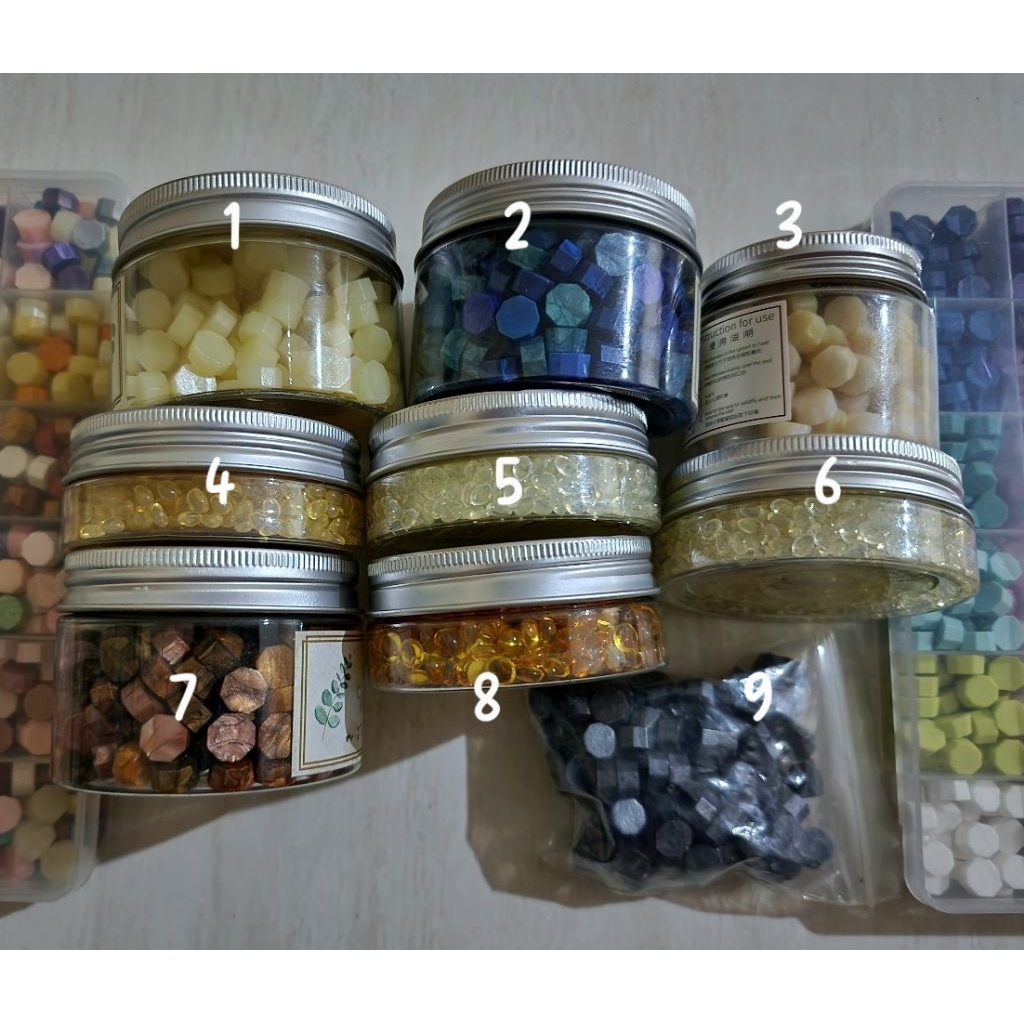 

WAX SEALING STAMP / WAX SEAL BEADS JAR / BOX LILIN STEMPEL