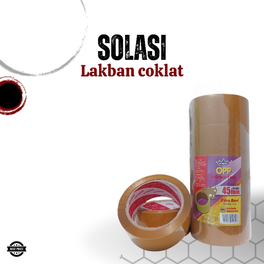 

Solasi lakban coklat - solasi coklat besar - packing tape coklat