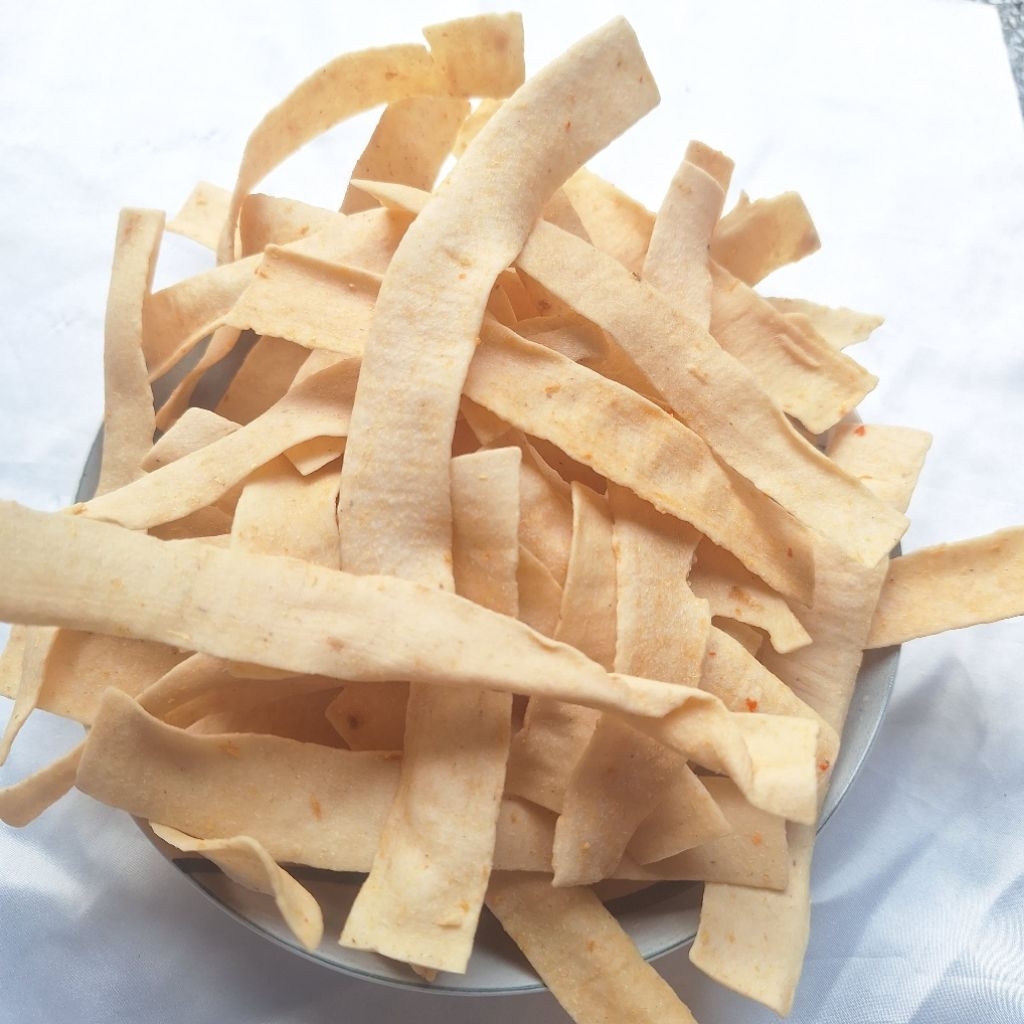 

kerupuk slondok mentah pedas manis kemasan 250g