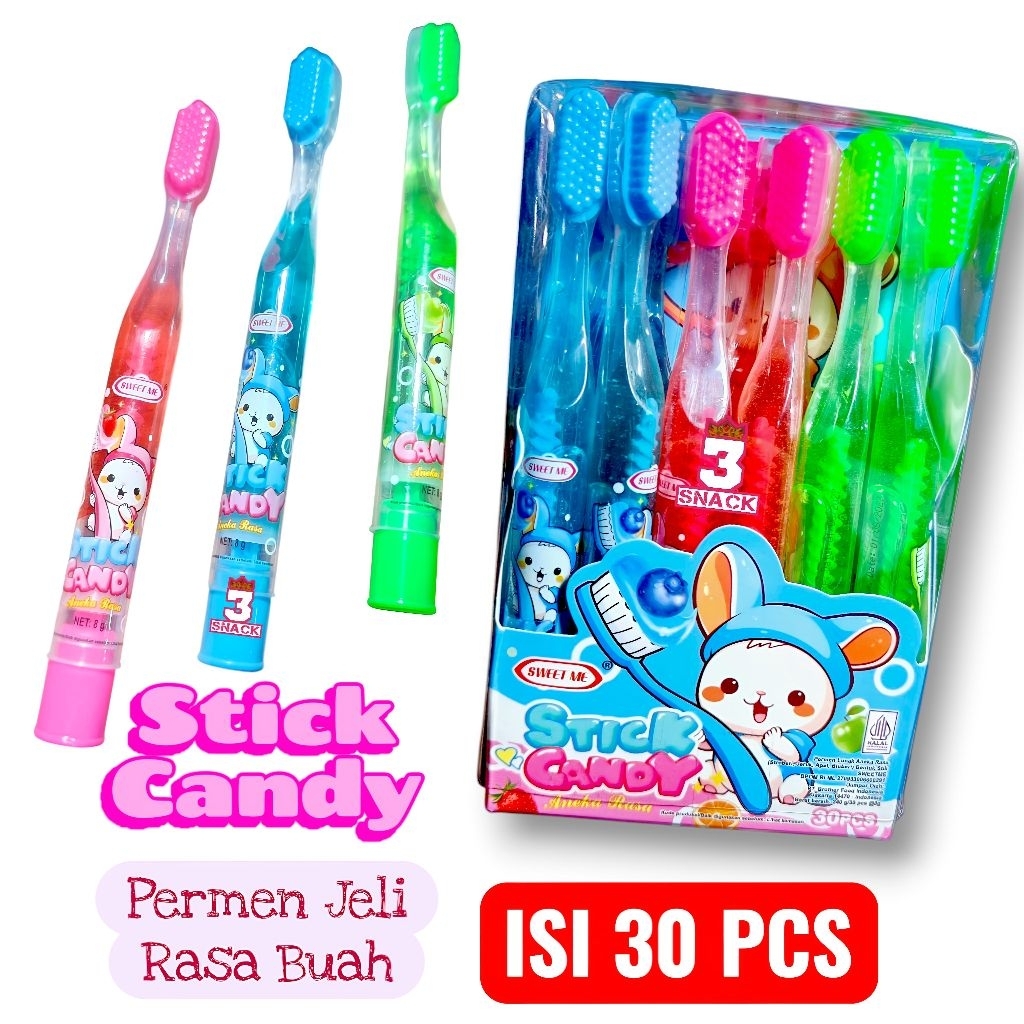 

PERMEN JELI BENTUK SIKAT CANDY STICK ISI 30 PCS