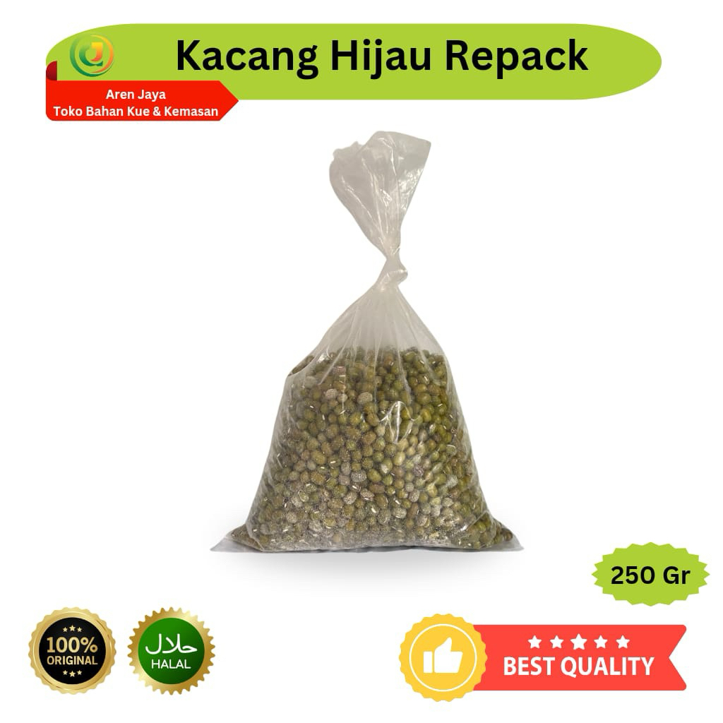 

Kacang Hijau Biji Kacang Ijo Mung Bean Kemasan Repack Kiloan 250 Gram Original