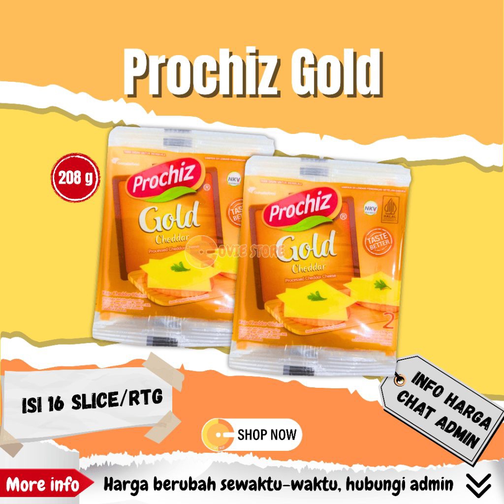 

Keju Slice Prochiz Gold Cheddar