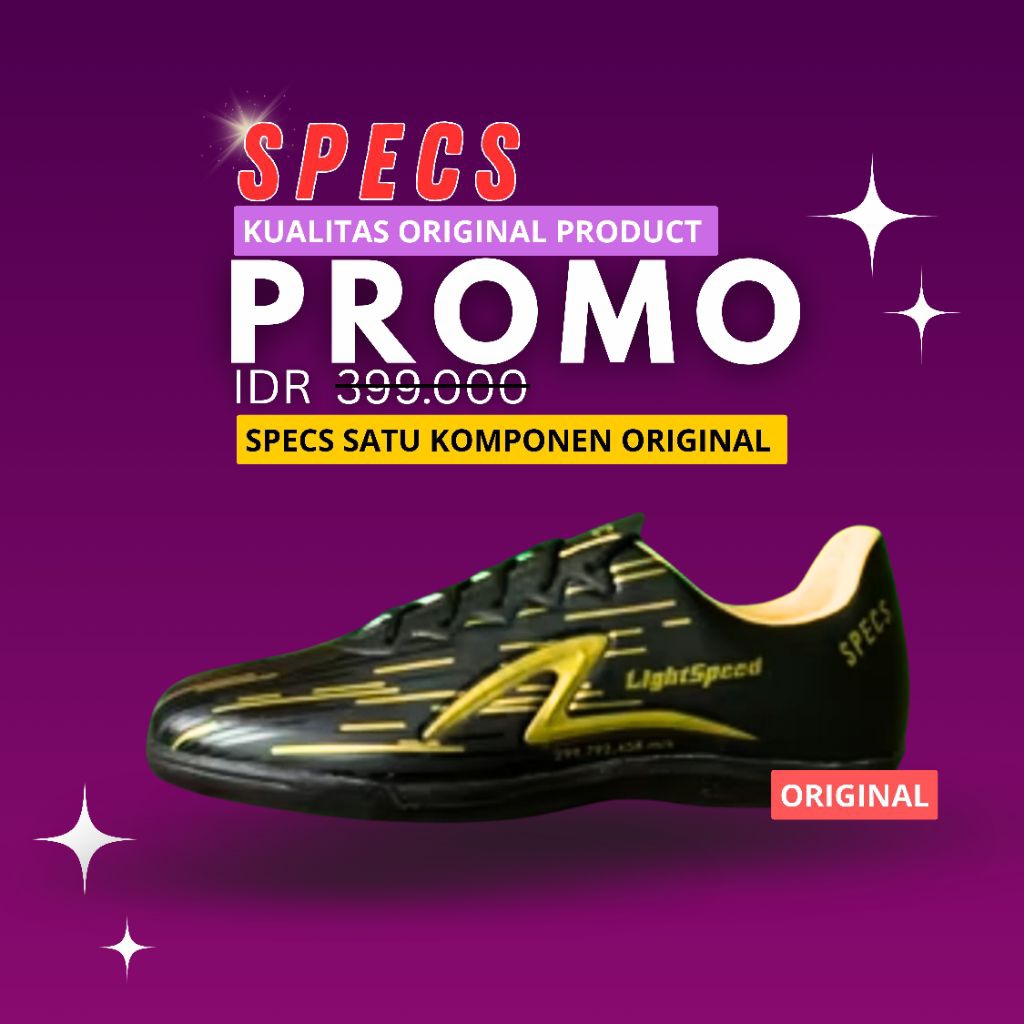 Sepatu futsal specs original sepatu futsal grade ORI berkualitas premium sepatu futsal lightspeed
