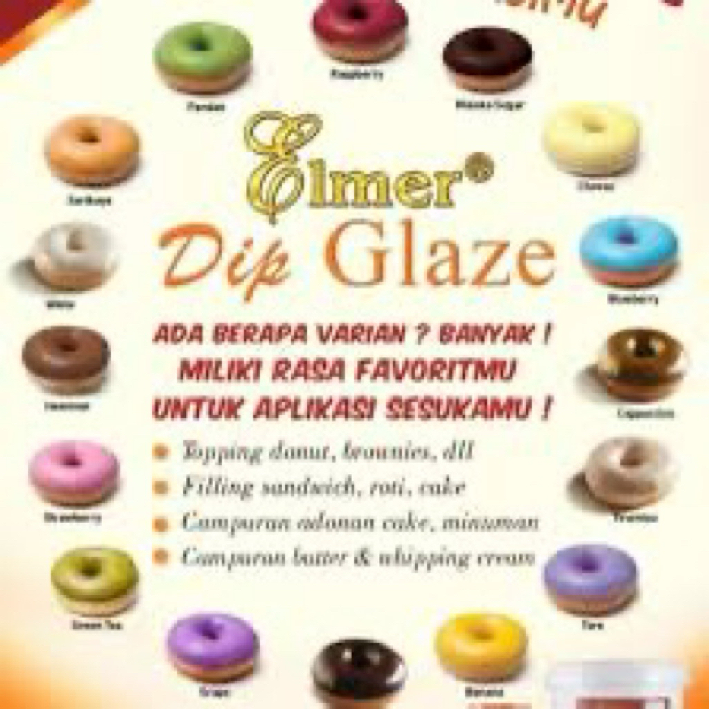 

Nafariz724 Elmer Dip Glaze Repack 250Gr All Variant Semua Rasa